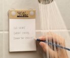 A Waterproof Notepad To Capture Creativity In The Shower